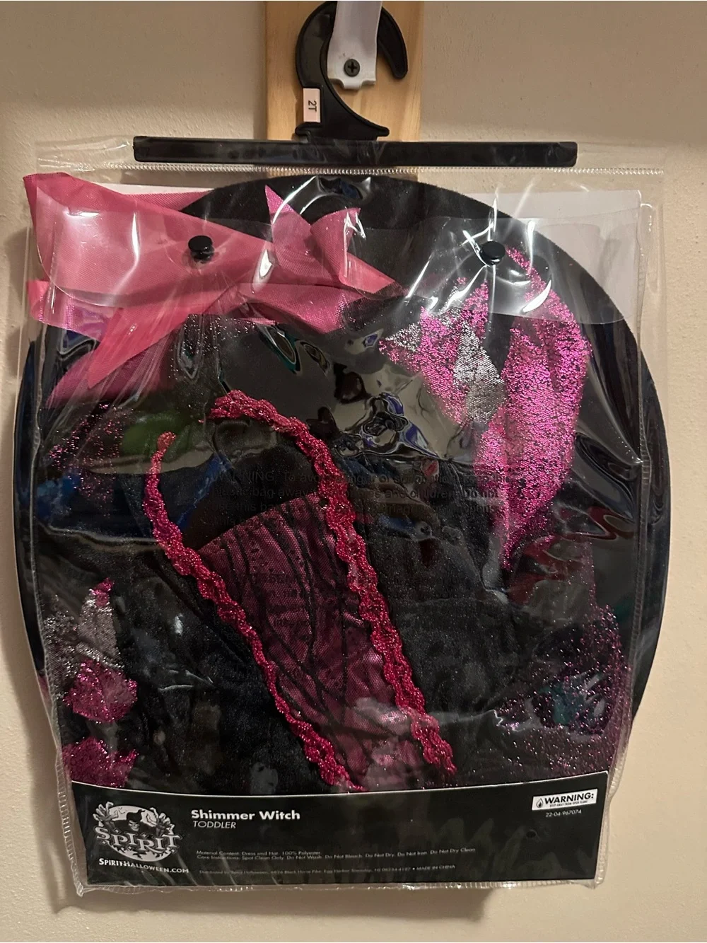 Spirit Shimmer Witch Toddler Costume - Black & Pink